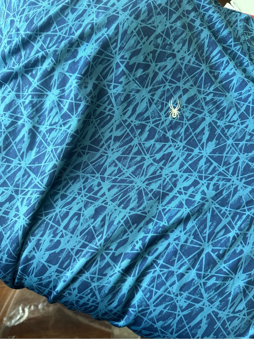 Spyder Teal Geometric Short Sleeve Performance Tee - Picture 3 of 5